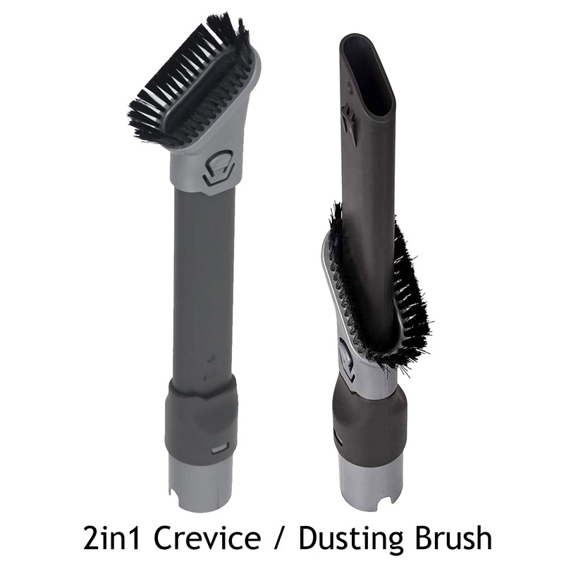 SPARES2GO 2-in-1 Dusting Brush Crevice Tool Compatible with Shark Rotator