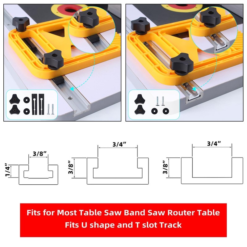 TRUTOPWAY Featherboards for Table Saw, 2 sets Extended Table Saw