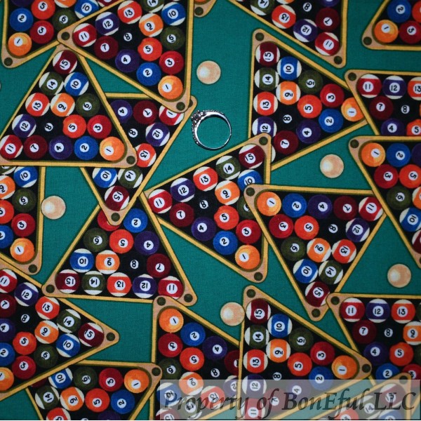 Signature BonEFul FQ Cotton Quilt Green Pool Game Table Sport
