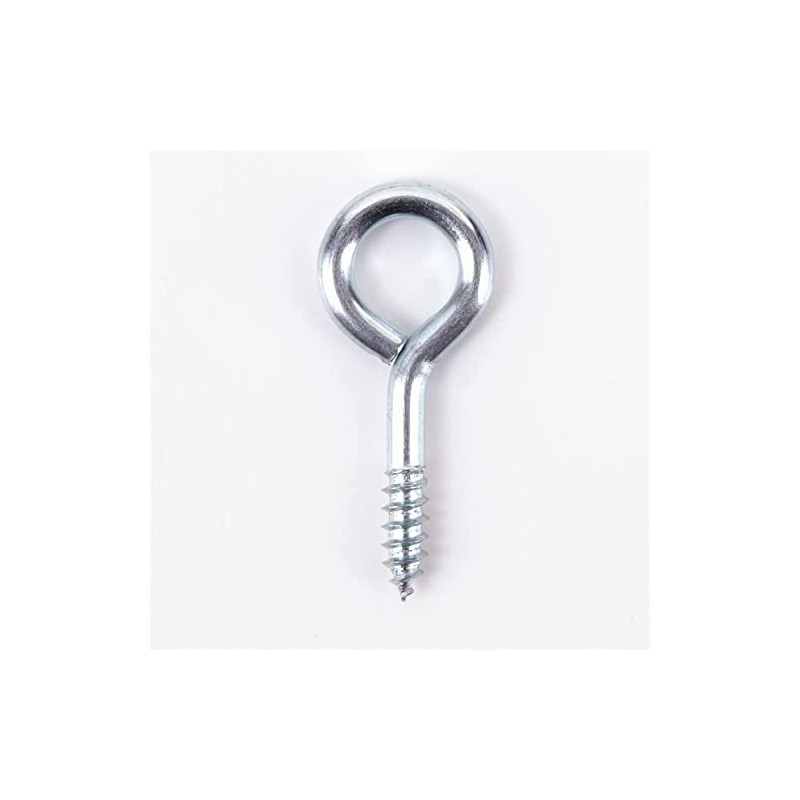 Large Screw in Eye Bolt Hooks 65mm Zinc Plated Eye