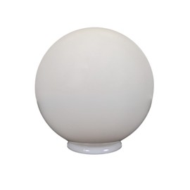 8" White Acrylic Lamp Post Globe | 4" Fitter Neck | Made in USA