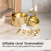 White & Gold Measuring Cups and Spoons Set - Cute