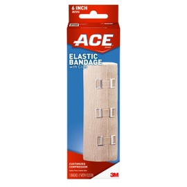 ACE ACE-207315 6" Elastic Bandage with Clips, Beige-6 Inch (Pack of 1)