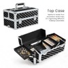 Yaheetech Rolling Makeup Train Case 3 in 1 Cosmetic Case