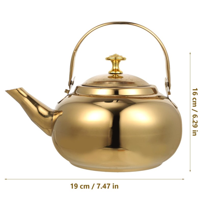 Cabilock Tea Kettle Kettle Induction Stainless Steel Kettle Gold Whistling