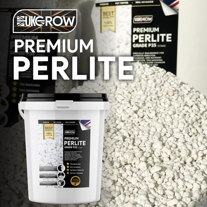 20L Premium Perlite In a Bucket by UKGROW for Ultimate