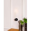 Set of 4 Candle Sconces Wall Decor Black Wall Candle