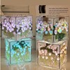 C&M LED Tulip Night Light, Decorative Table Lamp with Mirror,