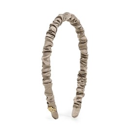 Lele Sadoughi Women's Jessie Silk Headband, Cacao, Tan, One Size