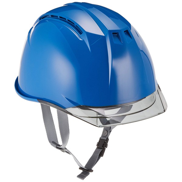 DIC AA11-CSW-HA6E2-A11-SBL-S Plastic Helmet, Air Vent, Transparent Bill, Protective Shield Surface, Styrofoam Liner, Sky Blue/Smoke