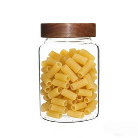 Meetrack 40oz Airtight Glass Jars with Screw Lid Glass Ground Container Sugar Storage Canister for Pantry Spice Tea Coffee Bean Seasoning Nuts Cookies Overnight Oatmeal (1200ml(400z)-1 PACK-A)