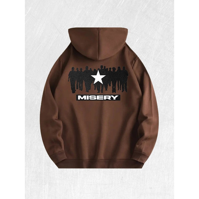Misery Star Silhouette Hoodie 100% Cotton US Warehouse 7 ColorsColor: