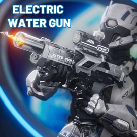 Snowall Powerful Electric Automatic Water Gun with Cool Fire Hat, Power-Driven System, Linkage Rebound