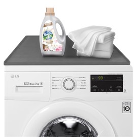 Mozxcbc Washer and Dryer Covers for the Top, Washer Dryer Countertop, 24" x 26" Silicone Protective Pad, Waterproof Non-Slip for Laundry(Grey)