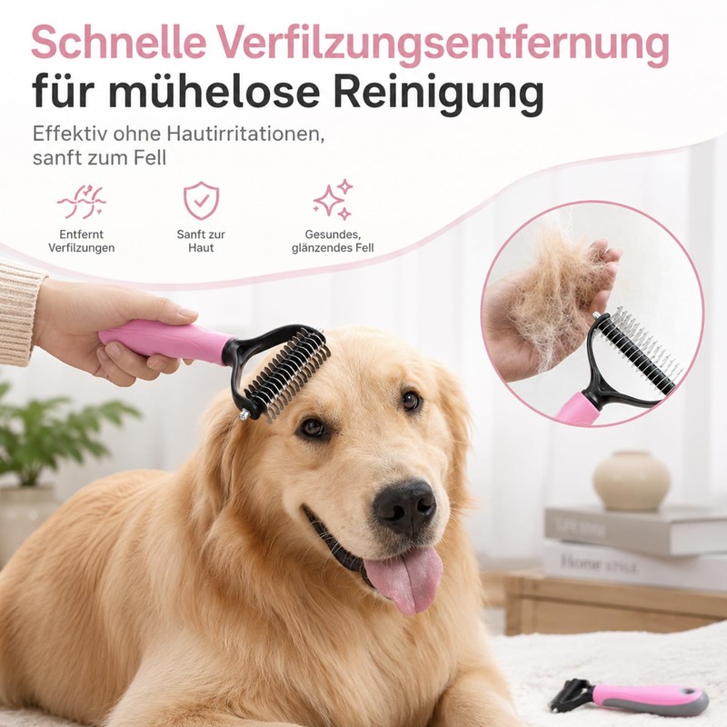 2-Piece Pet Grooming Set Undercoat Brush Dog Undercoat Brush for