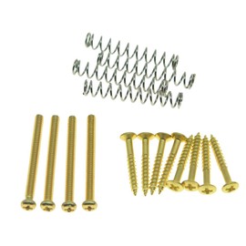 KAISH American Thread Humbucker Pickup Height Screws Humbucker Pickup Ring Pickup Surround Frame Mounting Screws Springs for USA Thread Pickups Gold