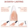 AILLSA Uñas Postizas Francesas de Gel, 180 Unidades, Largas, Almendradas,