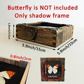 Insect Display Case Frame,Butterfly Shadow Box with Top Eva Foam Pinning Board, Insect Display Box,Butterfly Display,Riker Display Cases for Collecting Butterfly and Bug,Insect Pinning Kit