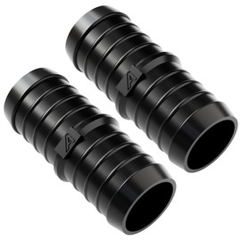 38mm (1.5 Inch) 2 Pack Straight in-Line Hose Tube Pipe Connector Joiner Air Fuel Water
