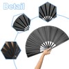 WUSJCOF 2 PCS Large Foldable Silk Hand Fans, Chinese Tai