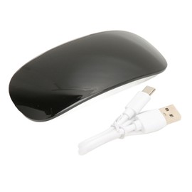 Wireless Mouse Silent Low Decibel Rechargeable Ergonomic Portable Touch Wheel Design Type C Mouse for Home Office Black