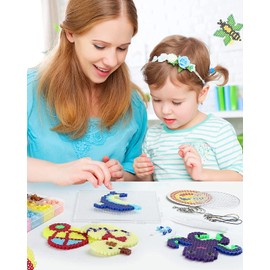 Ironing Beads Set 24000 Craft Beads in Organiser Box, with Plate Accessories Pattern, Beads for Crafts with Children, DIY Design Embellishments and Other Craft Ideas (2.6 mm, 24 Colours)