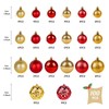 Christmas Baubles, Red Gold Christmas Tree Baubles, Set of 100,