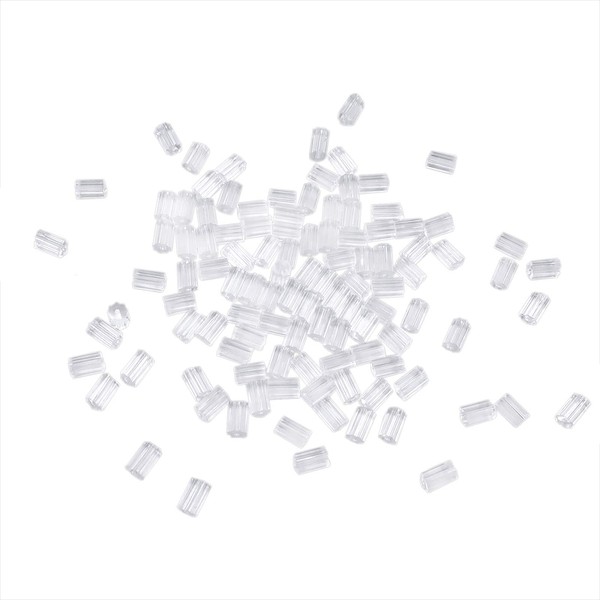 TOAOB 100pairs Earring Safety Backs Clear Rubber Earrings Stoppers 3x3mm