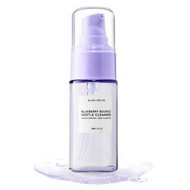 Glow Recipe Mini Blueberry Bounce Limpiador suave de espuma  Suave lavado facial exfoliante con ácido hialurónico  AHA  sulfato  jabón facial sin...  