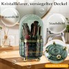 FAVORTALK Make-Up Cosmetic Organiser with 6 Compartments, 360° Rotating Brush