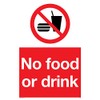 Viking Signs PV5356-A4P-V "No Food Or Drink" Sign, Vinyl, 300