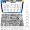 ZQZ 850Pcs C Clips Assortment Kit(M3-M14) and E Clips Assortment