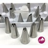 Professional 18-Piece Cake Decorating Tip Set by Frosted Finish­ -