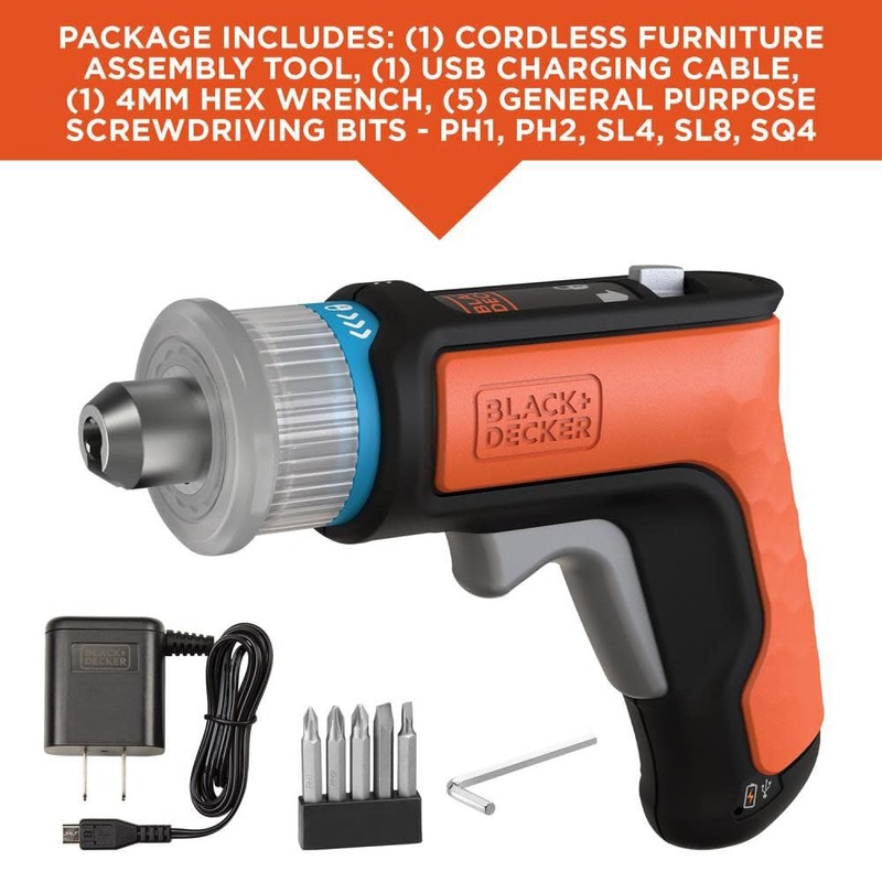 BLACK+DECKER BCRTA601I Cordless Furniture Assembly Tool/Screwdriver