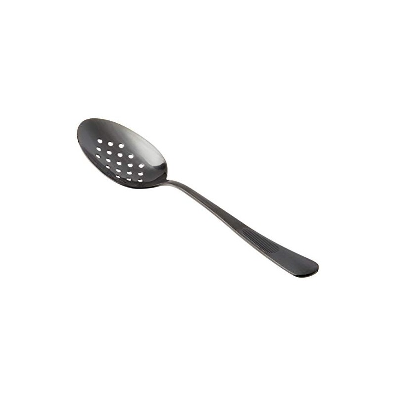 Mercer Culinary Plating Spoon Perforated Bowl, Stainless Steel, Black, 27.8