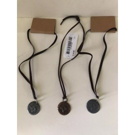 Molten Custom Molten Metal Texas Pendant Brown Leather Cord Necklace Silver Copper New!