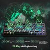 TECKNET Gaming Keyboard, 75% Wired Keyboard, RGB Backlit, 82-Keys with
