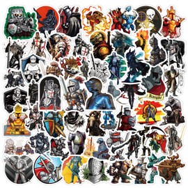Knight Stickers 60pcs Spirit Decals Aesthetic Waterproof Vinyl Pack Stickers for Water Bottle Laptop Adults Phone Skateboard DIY Decorative Supplies Activities Party