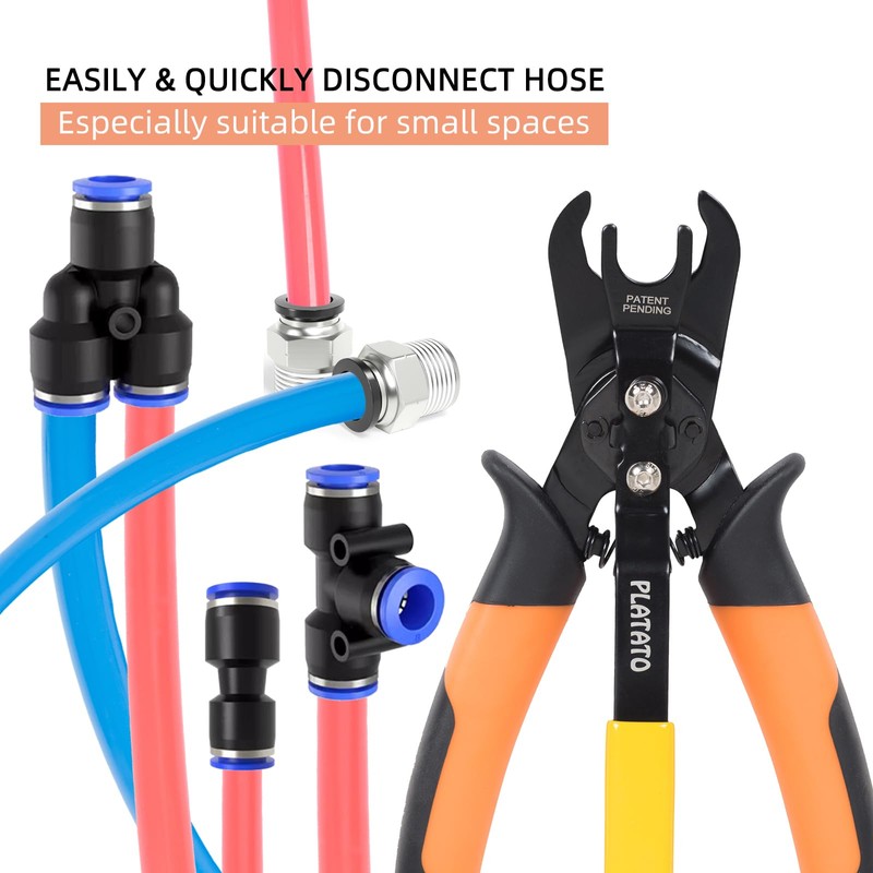 PLATATO Push to Connect Fittings Disconnect Tool Air Line Removal