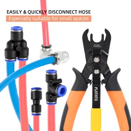 PLATATO Push to Connect Fittings Disconnect Tool Air Line Removal Tool for 3/8”, 1/2” (10-12mm) Pneumatic Air Hose Quick Connect Fittings Quick Release Pliers