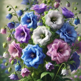 22Day Seeds: Seeds Canterbury Bells Double Mix/Bellflower/Biennial Flowers