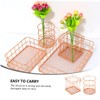 Ciieeo 2PCS Rose Gold Iron Art Storage Basket Nordic Style