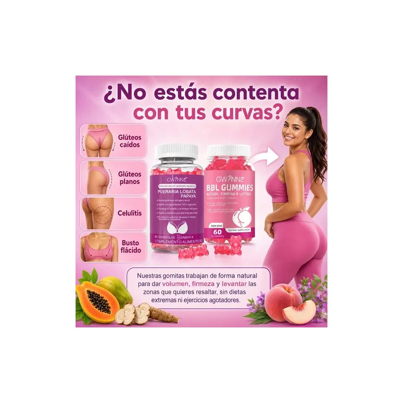 Gwynne Bbl Gummies Fenogreco Mejora Tu Busto Y Glúteos 60