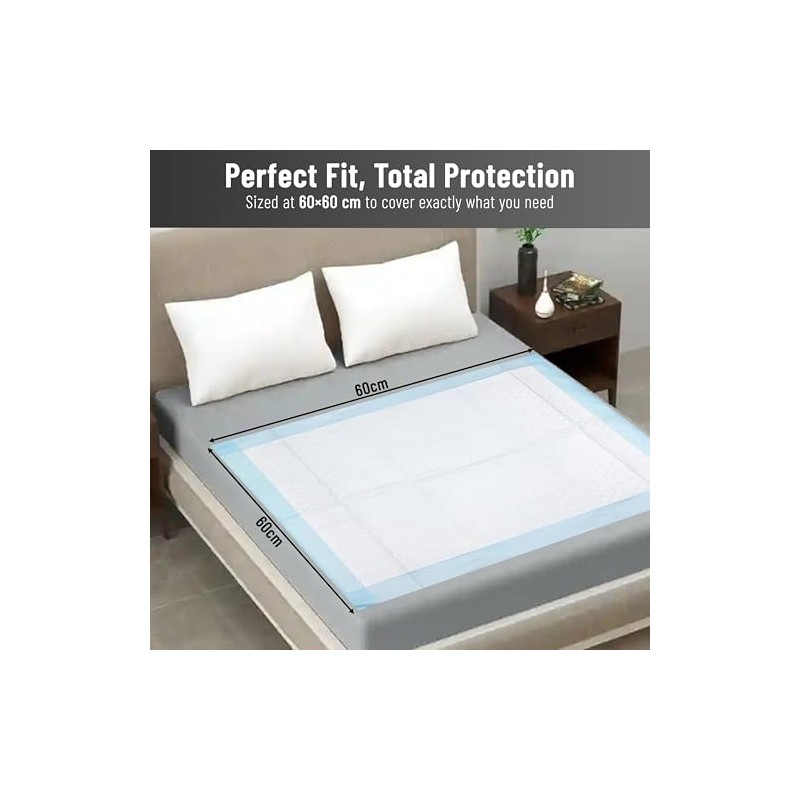 H-line 25 x Disposable Incontinence Bed Pads, 60 x 60