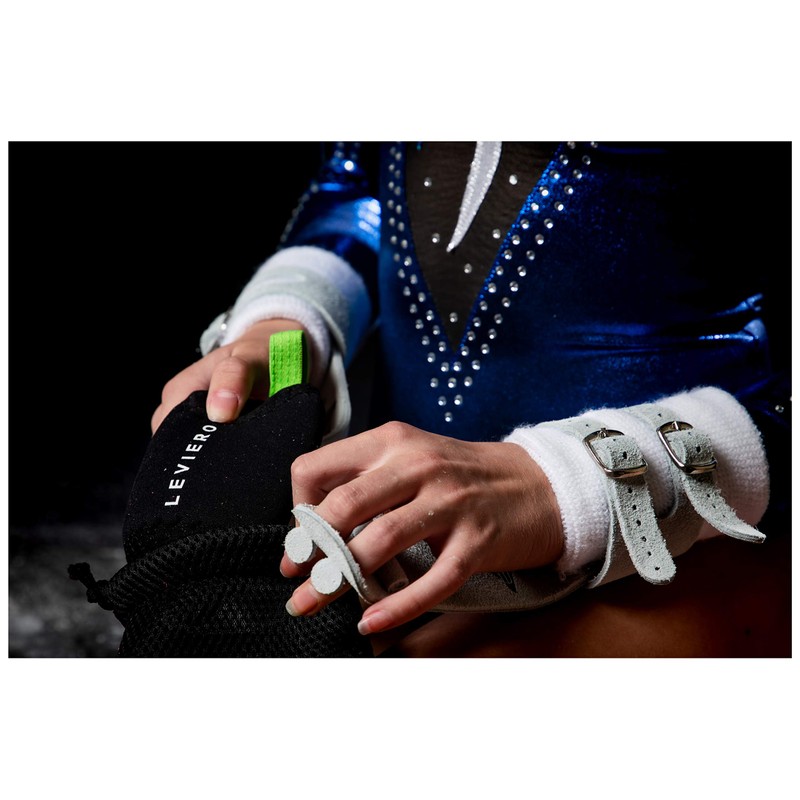LEVIERO Gymnastics Buckle Grips Set White 2