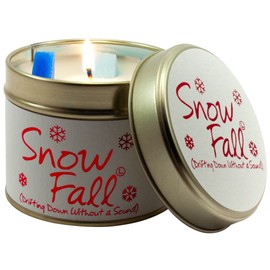 Lily-Flame Snowfall Tin, Pink, 7.7cm l x 7.7cm w x 6.6cm h