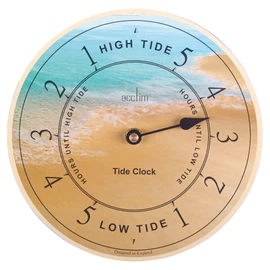 Acctim Tidal Wall Clock High & Low Tide, Blue/Yellow, 20cm