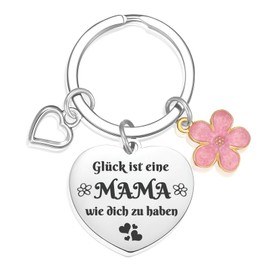 JunMallko Keyring Mum, Christmas Gifts, Gifts for Mum, Mother's Day Gift for Mum, Birthday Gift for Mum, Gifts for Women, Girlfriend, Christmas Day Gifts for Mother, silver