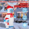 Morejoy 8 FT Christmas Snowman Monster Inflatable with Built-in LED
