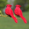 10Pcs Red Foam Handmade Artificial Simulated Bird Yard Lawn Garden